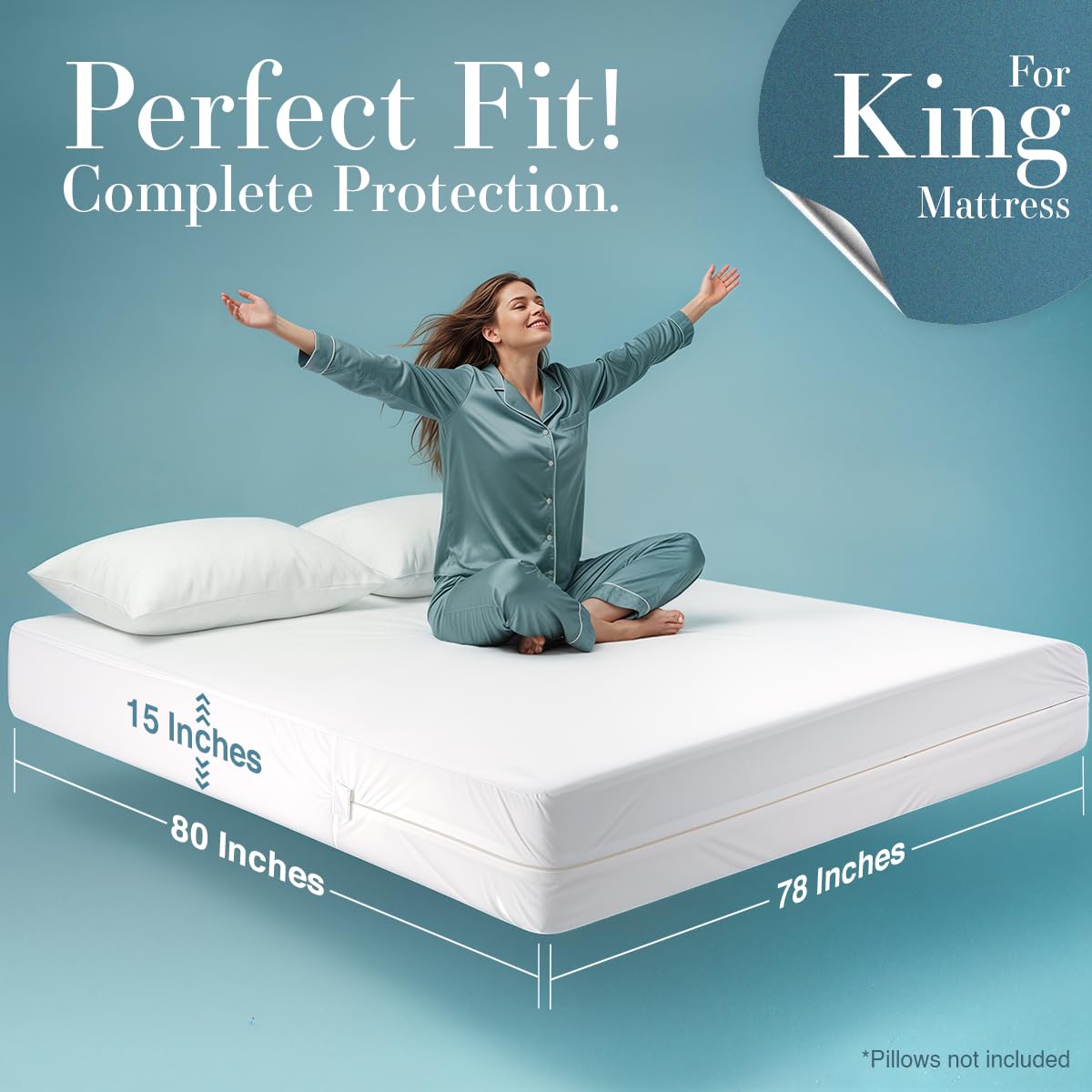 Utopia Bedding absorbent six-sided encasement keeps the mattress dry during nightly use