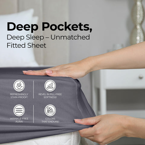 Utopia Bedding all-around elastic edges keep sheets in place