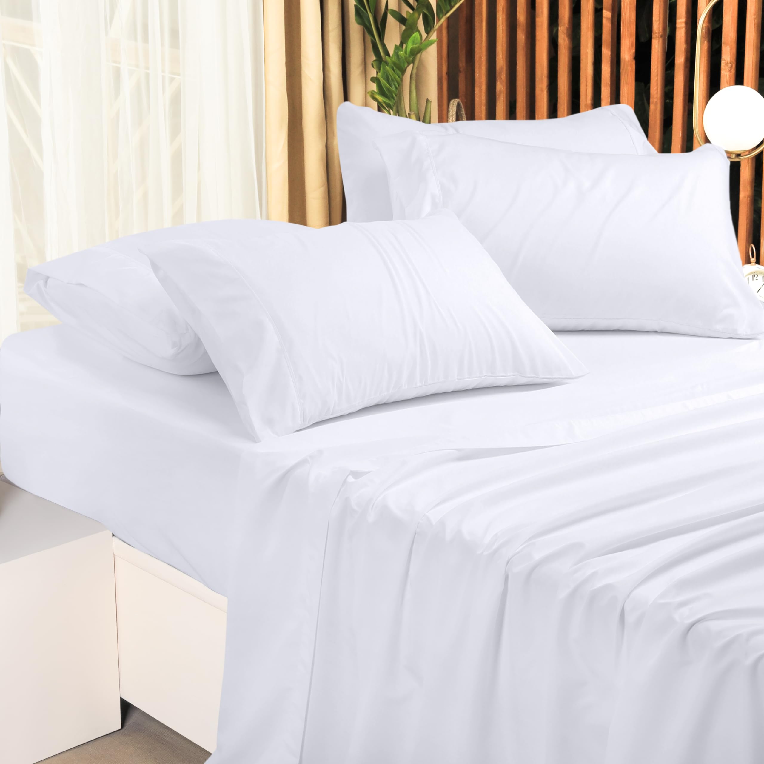 Utopia Bedding king fitted sheet with all-around elastic for secure fit