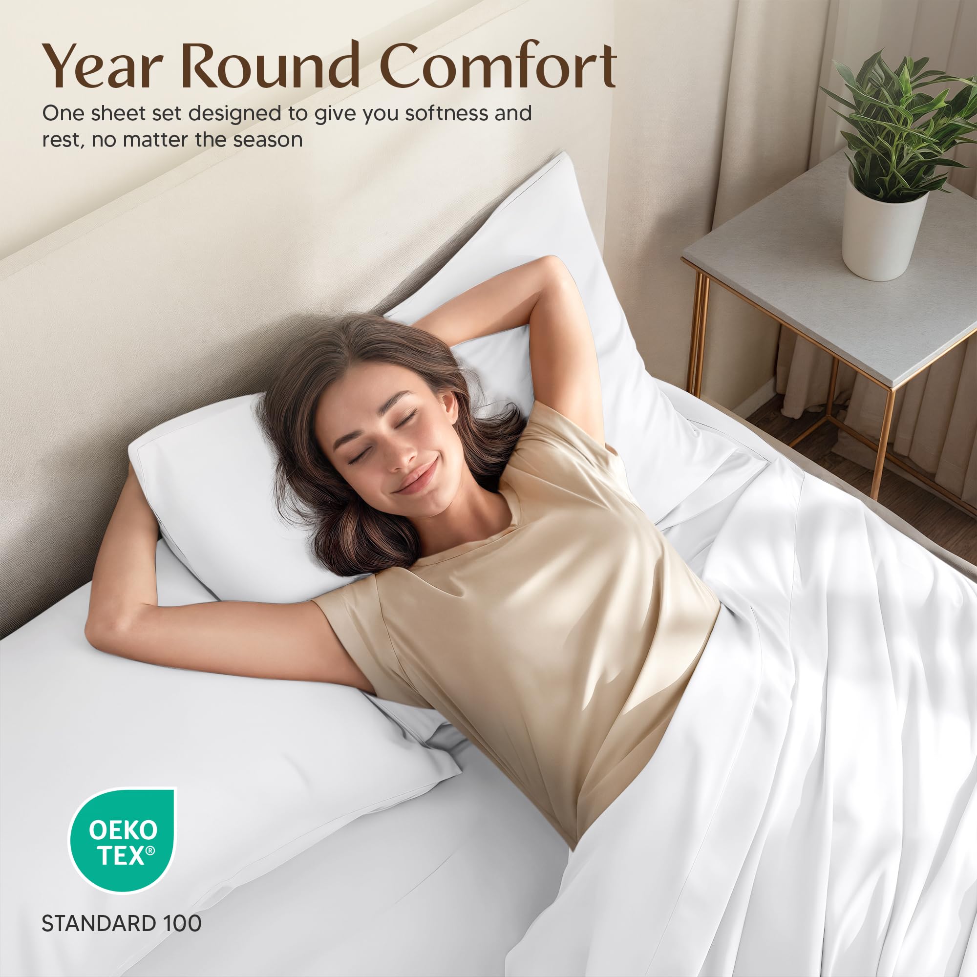 Utopia Bedding fitted sheet white with all-around elastic for a secure mattress grip