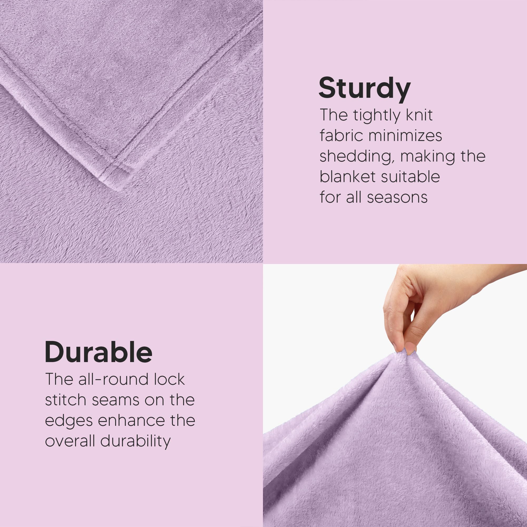 Utopia Bedding Anti-static fleece reduces static during dry seasons.