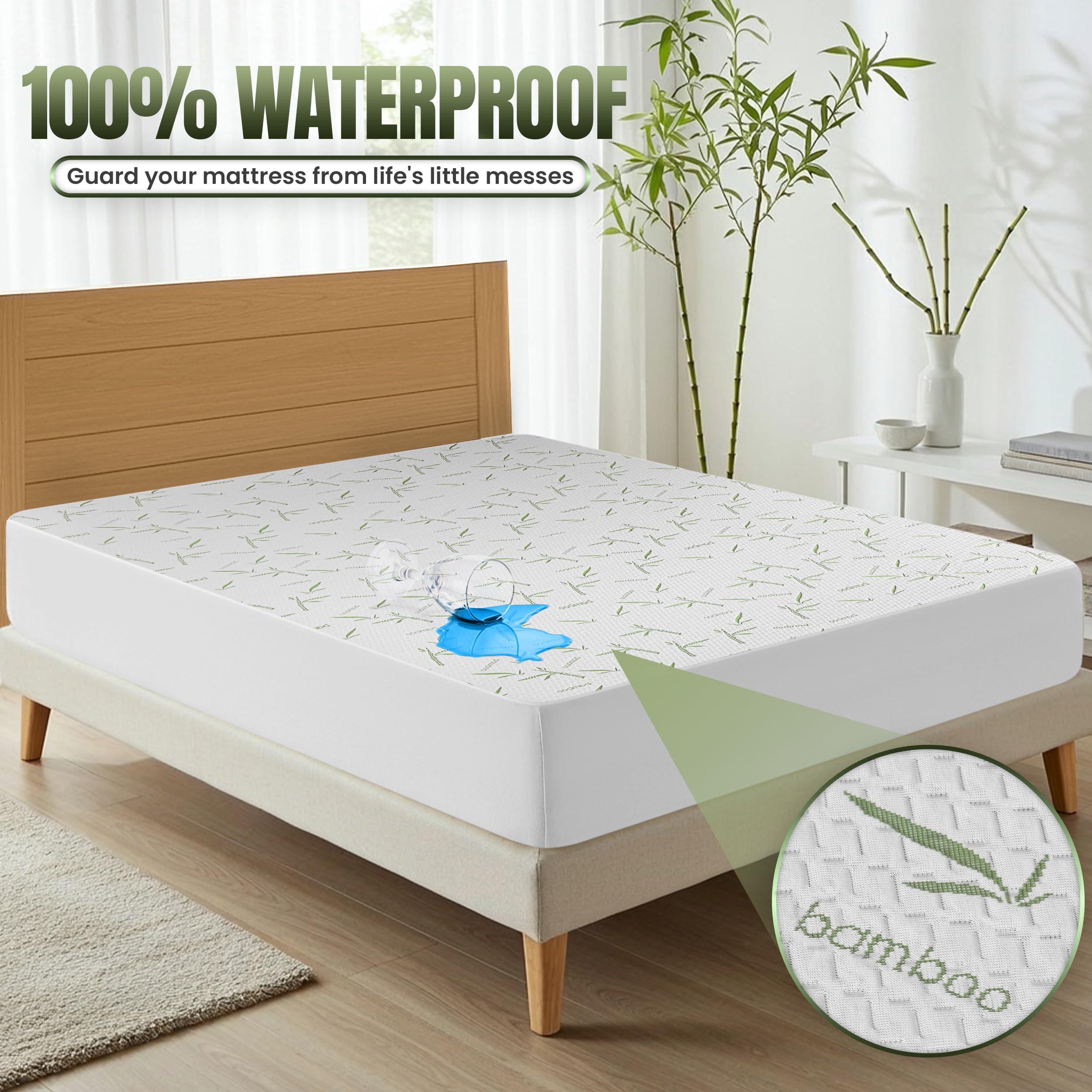 Utopia Bedding bamboo viscose soft surface provides cooling comfort.