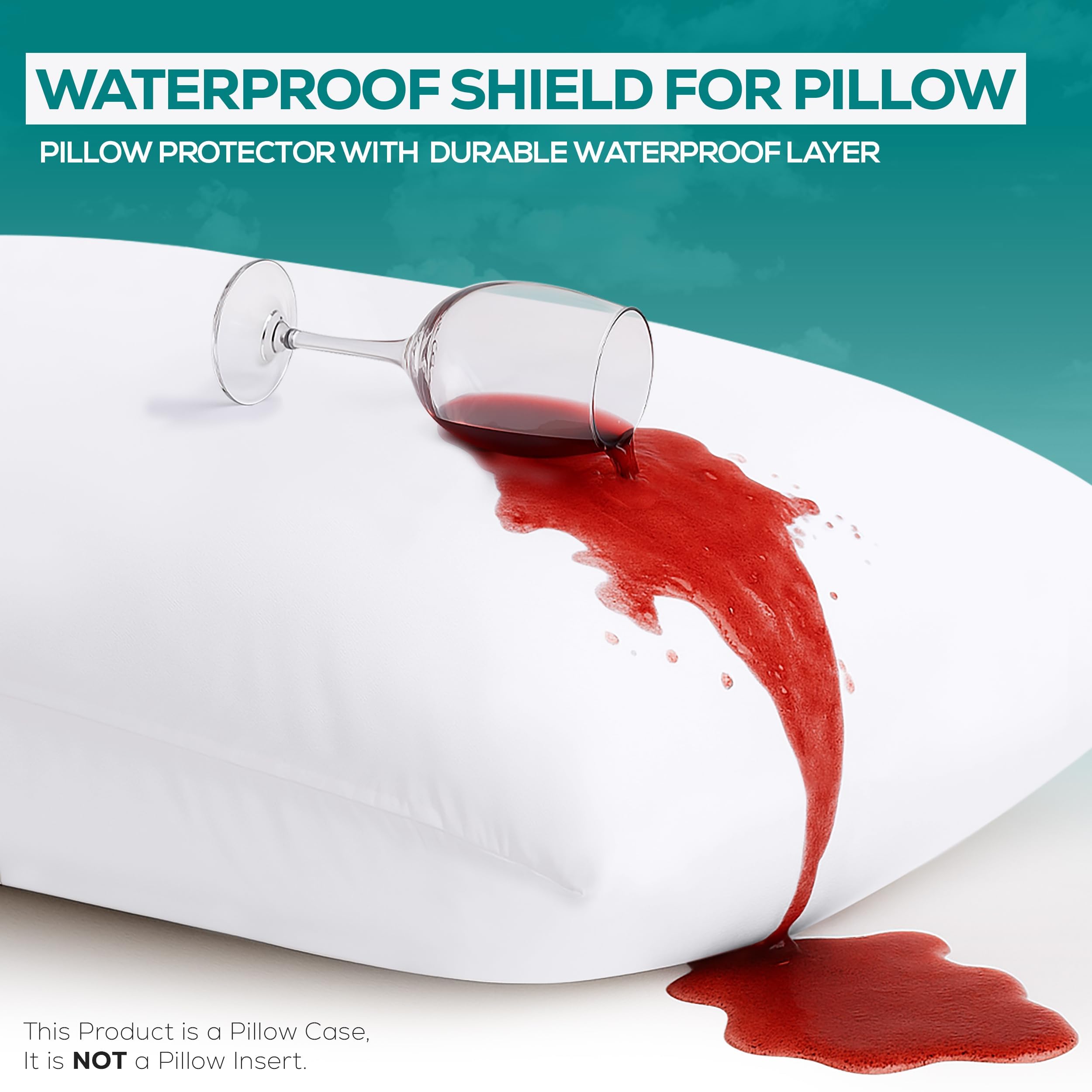 Pillow protector with zipper by Utopia Bedding demonstrating secure enclosure against pests.