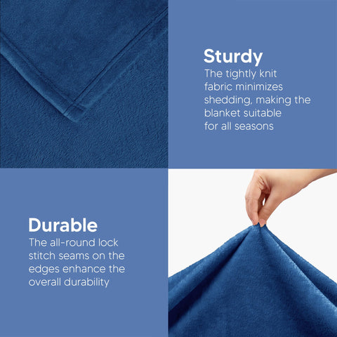 Utopia Bedding blanket draped over bed or couch for relaxed lounging.