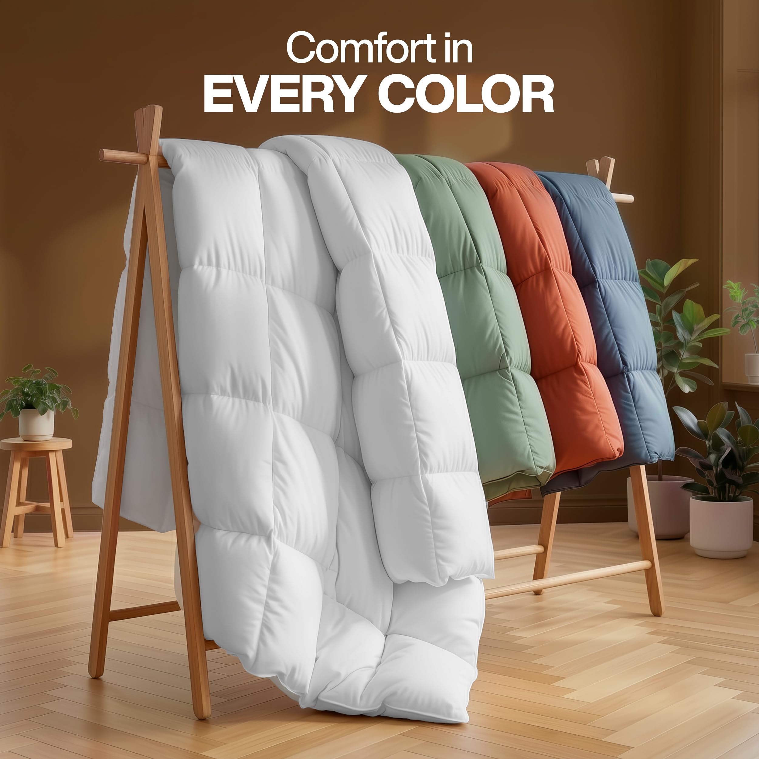 Utopia Bedding full comforter on a neatly made bed.