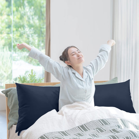 Utopia Bedding double pillow design offers layered support for comfort.