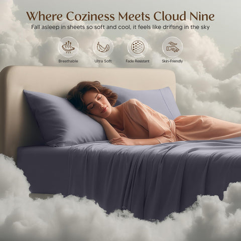 Utopia Bedding bedroom setup featuring California King sheet set in a cozy room