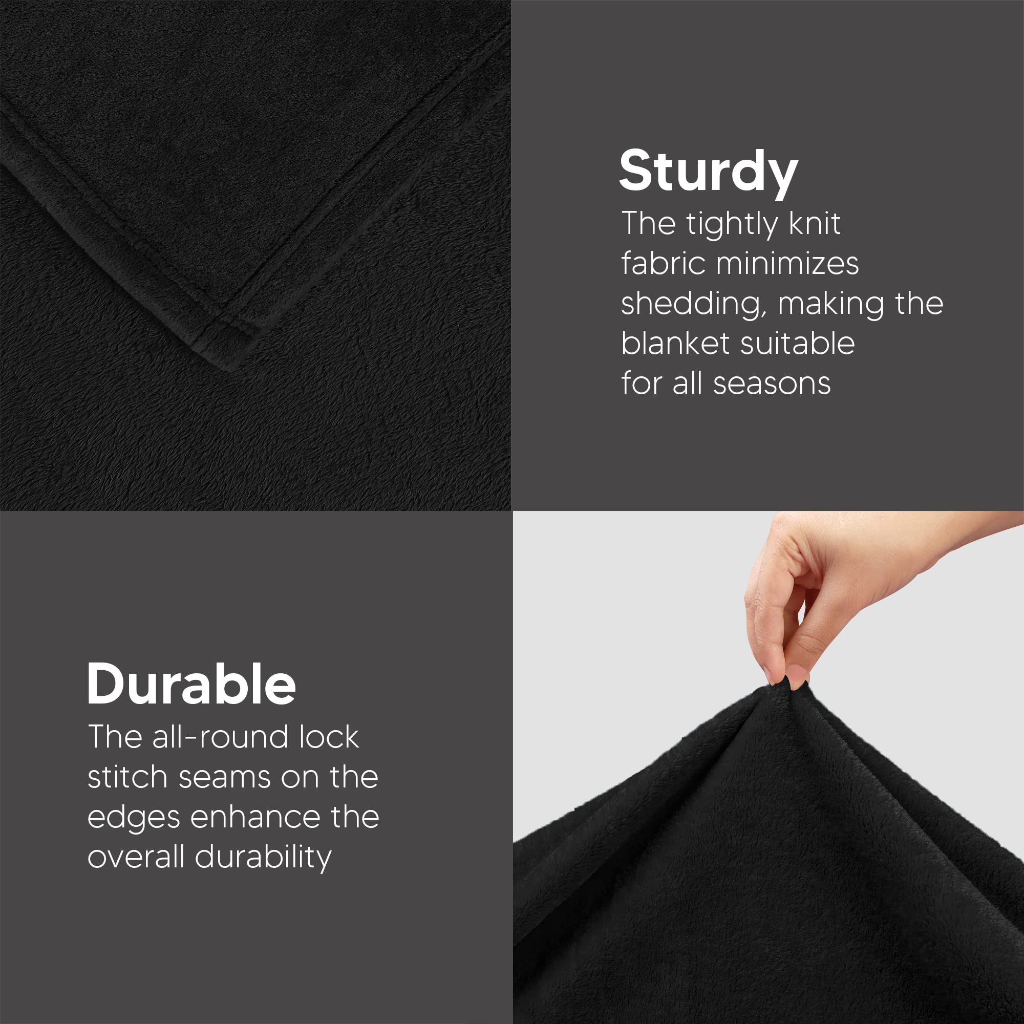 Reinforced 1-inch hem and double-needle stitching detail