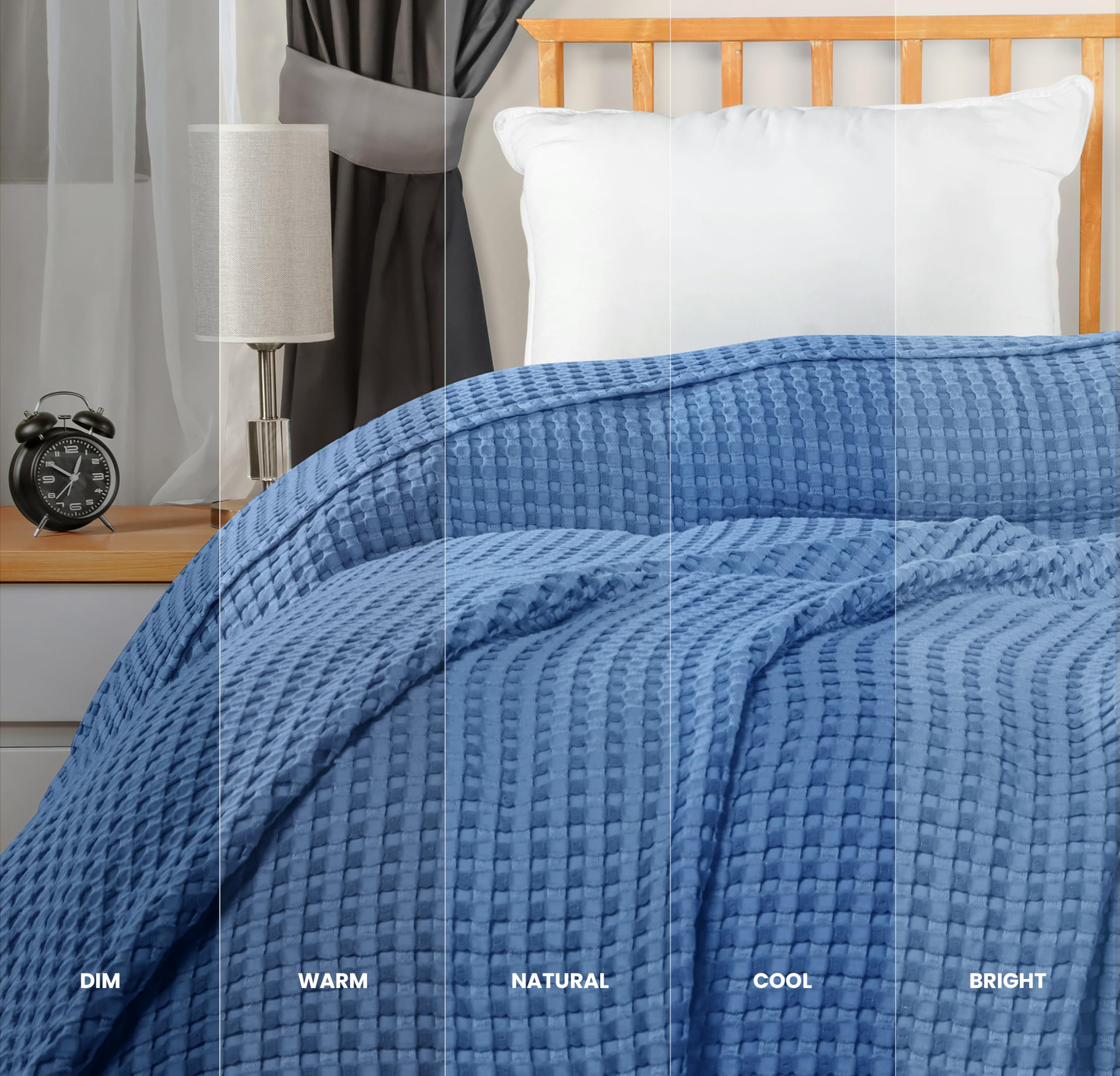 Utopia Bedding blanket draped over bed shows plush texture
