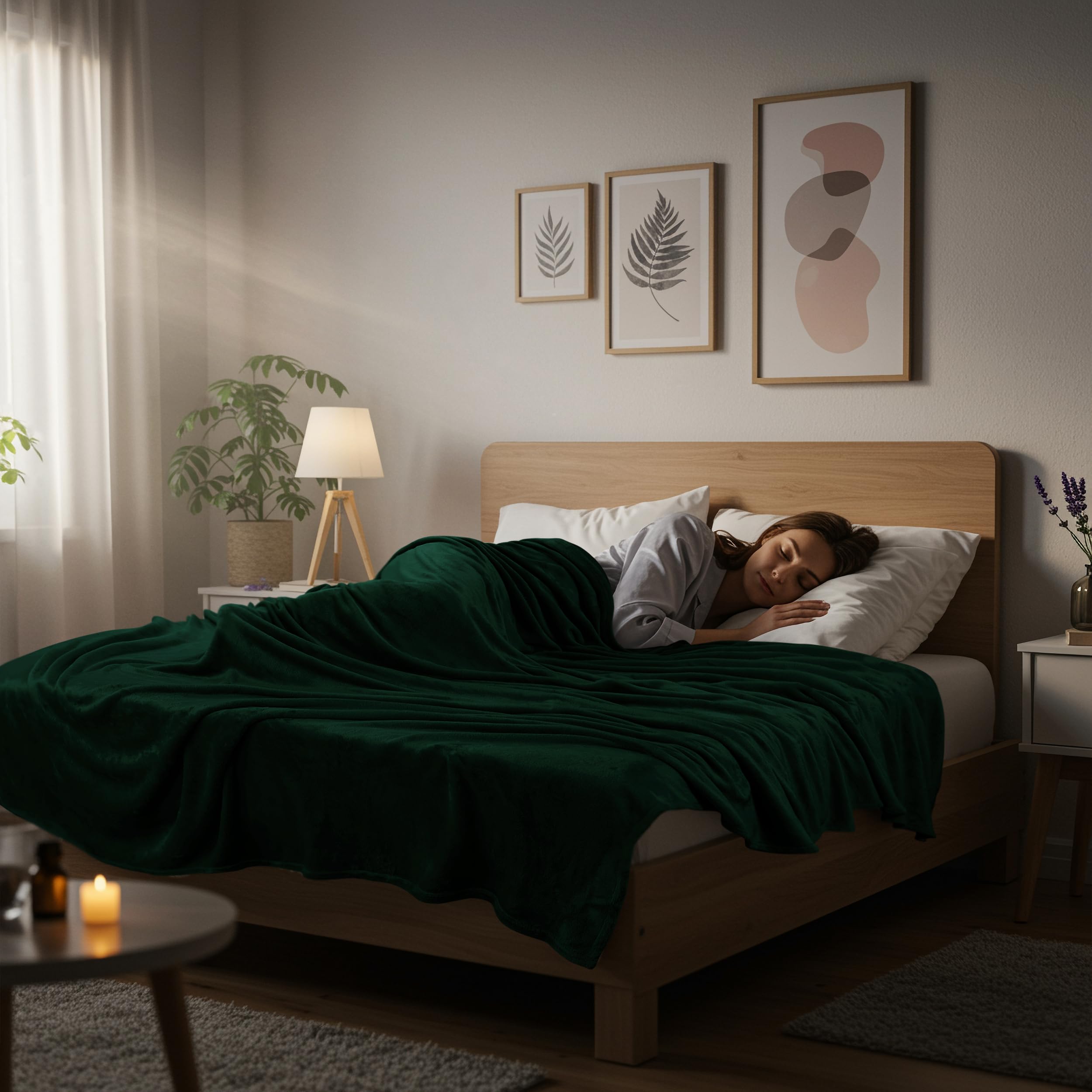 Utopia Bedding blanket on bed showcases luxurious drape and warmth