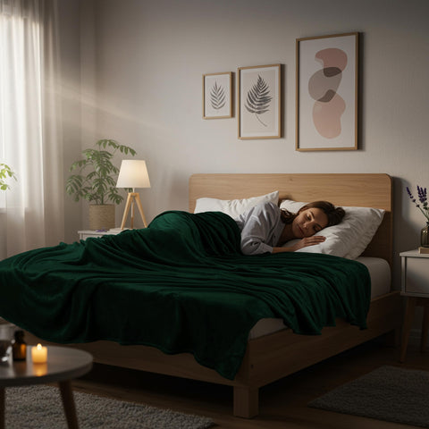Utopia Bedding blanket on bed showcases luxurious drape and warmth