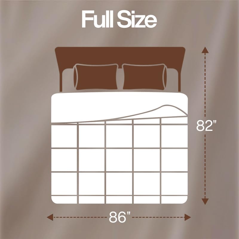 Utopia Bedding Full Comforter box-stitch construction keeps loft and prevents clumping.