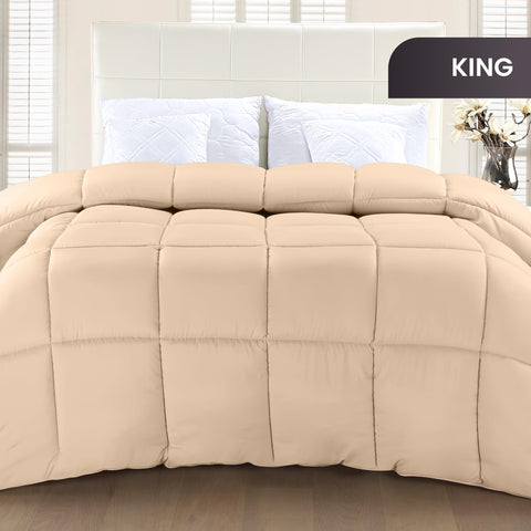 Utopia Bedding Box Stitch Construction keeps fill evenly distributed for a plush, durable loft.