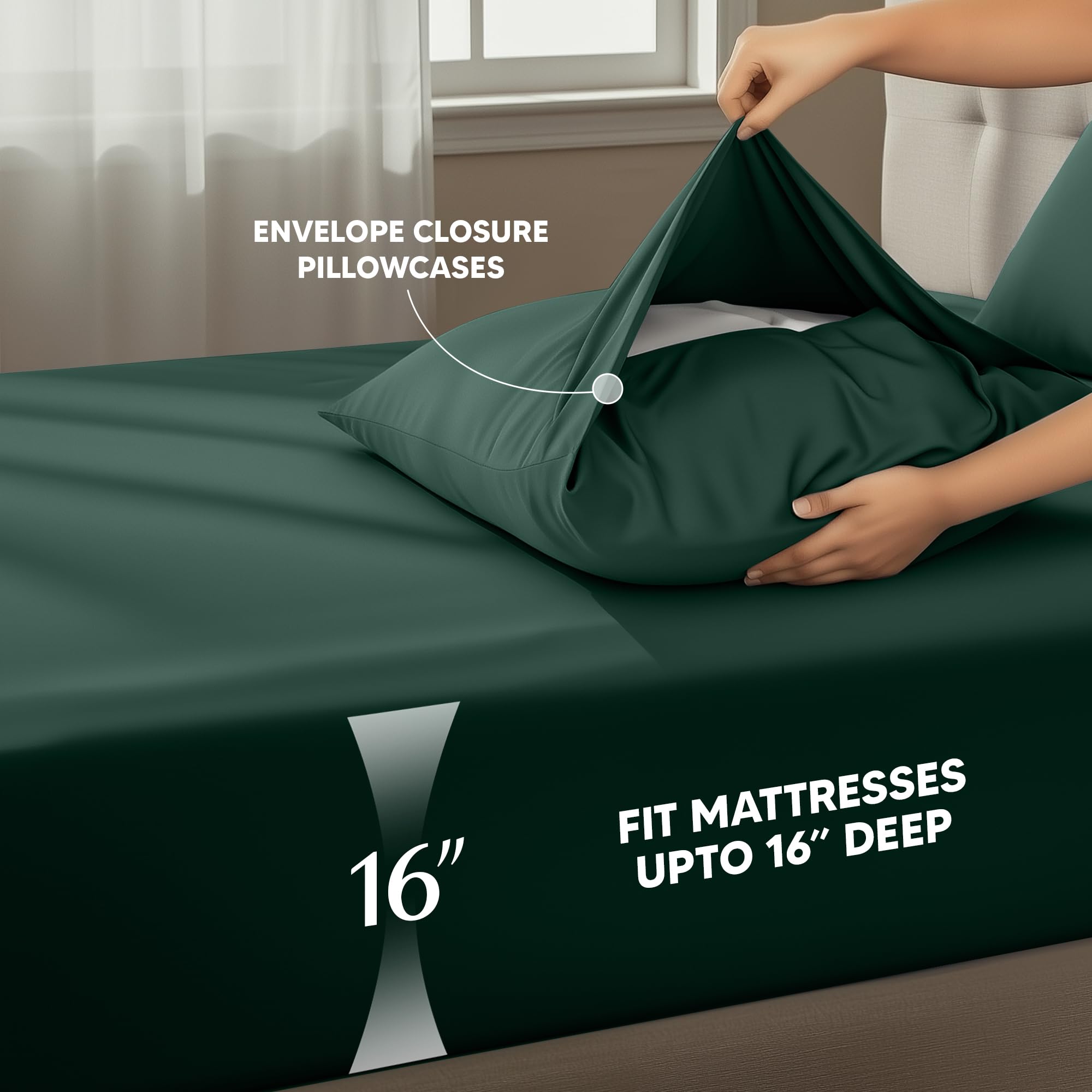 Utopia Bedding brushed microfiber close-up, showcasing ultra-soft texture and breathable weave.
