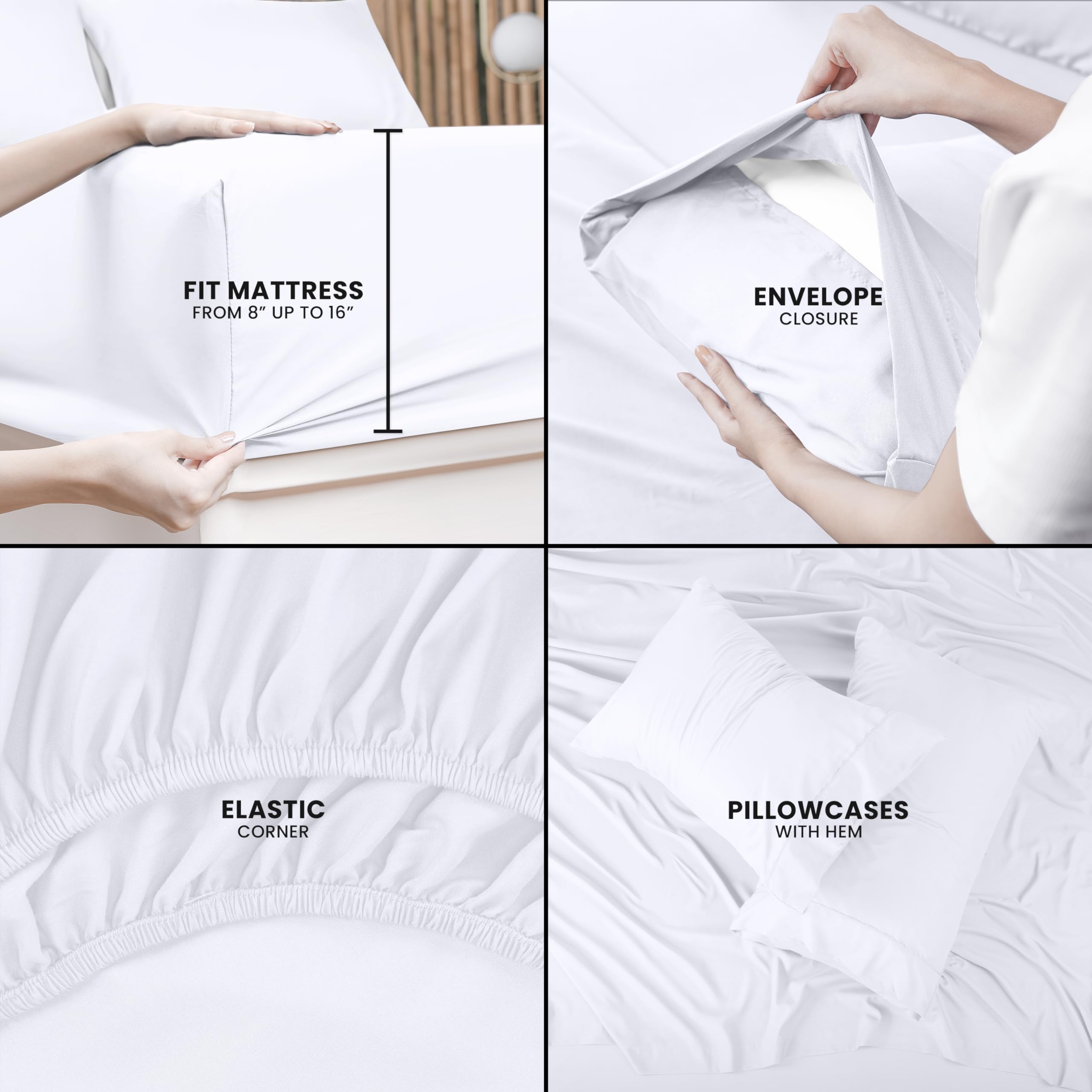 Utopia Bedding brushed microfiber close-up shows velvety soft texture