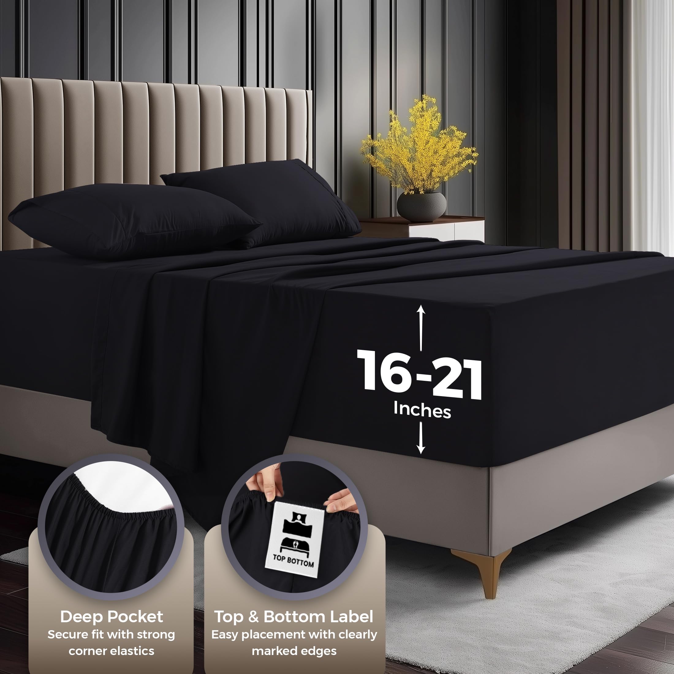 Close-up of brushed microfiber fabric by Utopia Bedding, soft and breathable.