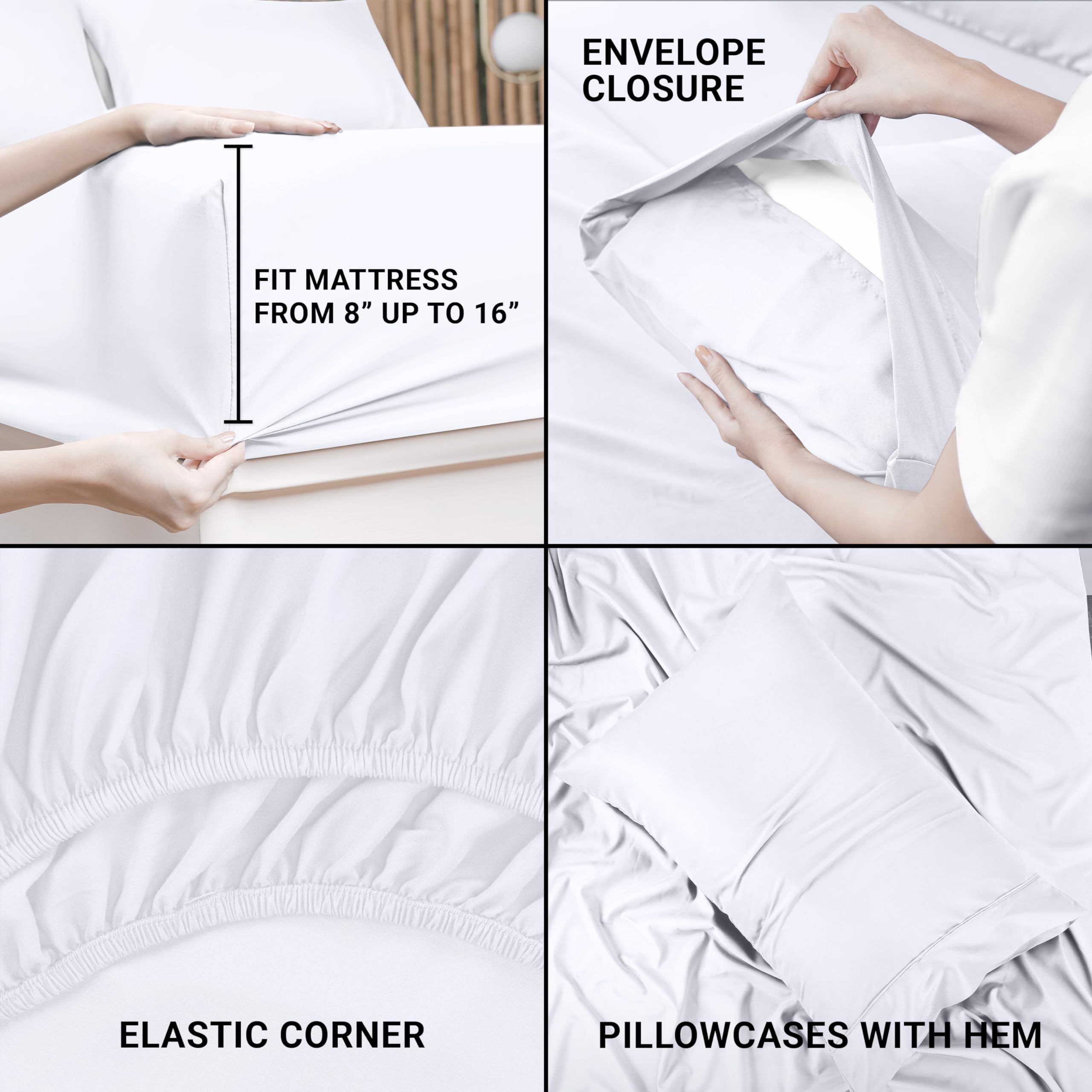 Utopia Bedding brushed microfiber fabric delivering a soft touch