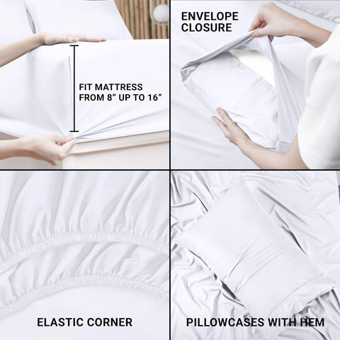 Utopia Bedding brushed microfiber fabric delivering a soft touch