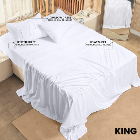 Utopia Bedding king sheet set brushed microfiber fabric delivers silky softness and temperature balance