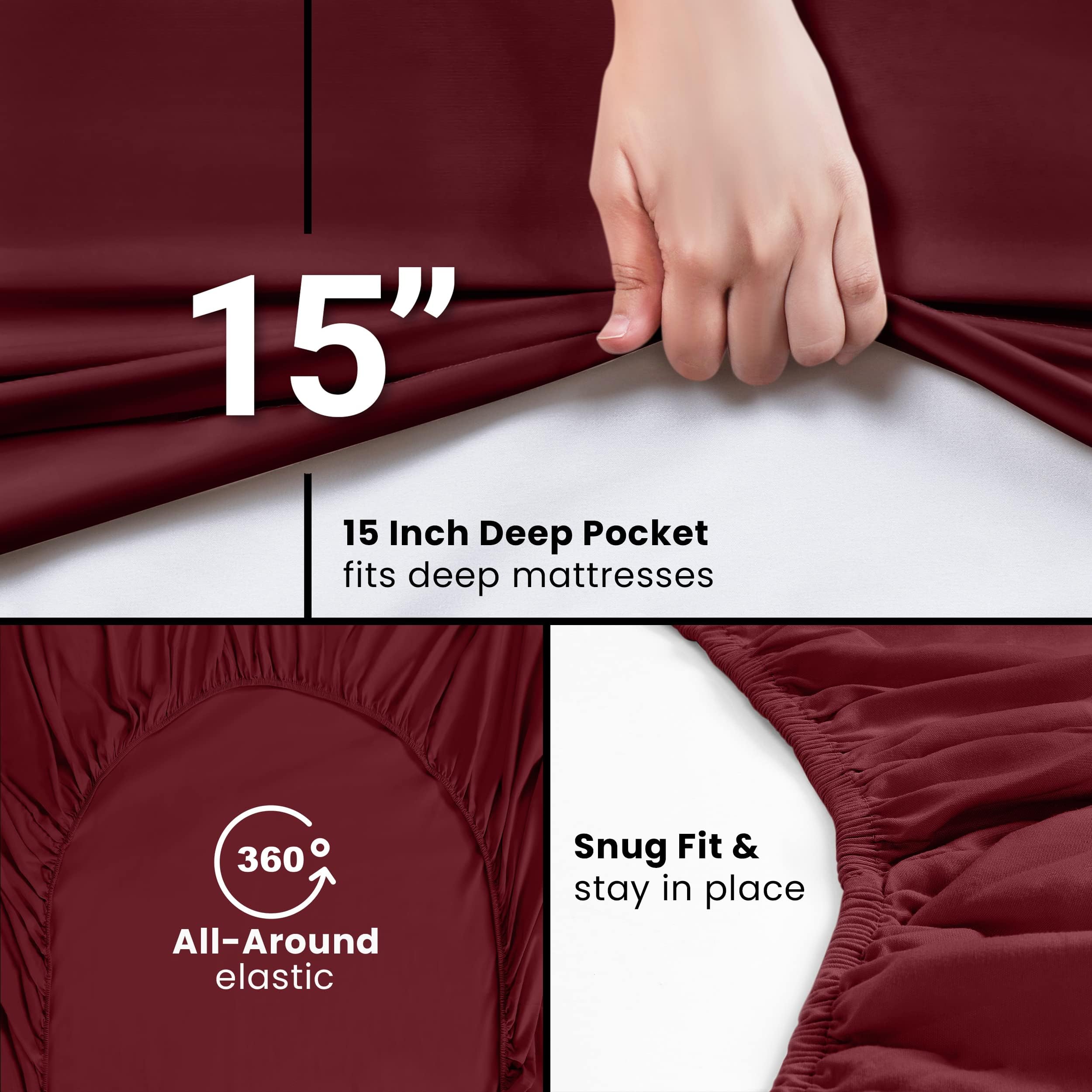 Utopia Bedding burgundy shade adds warmth to your bed.
