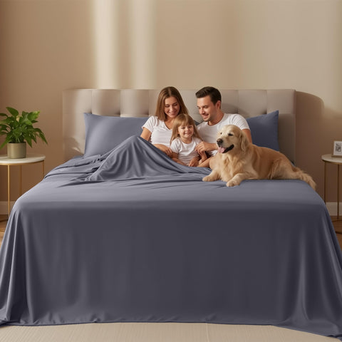 Utopia Bedding California King fitted sheet showing secure elastic fit