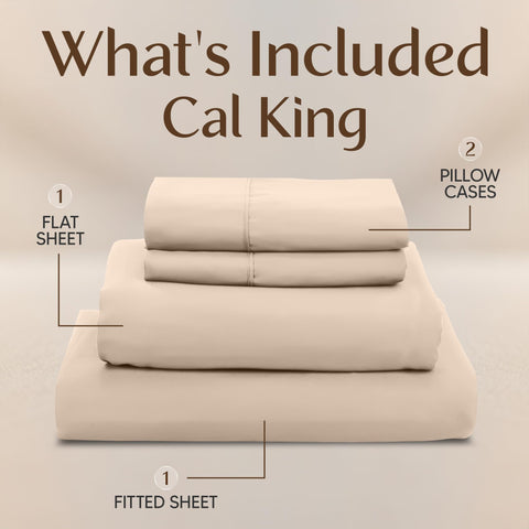 Utopia Bedding California King flat sheet draped across a bed, highlighting soft microfiber.