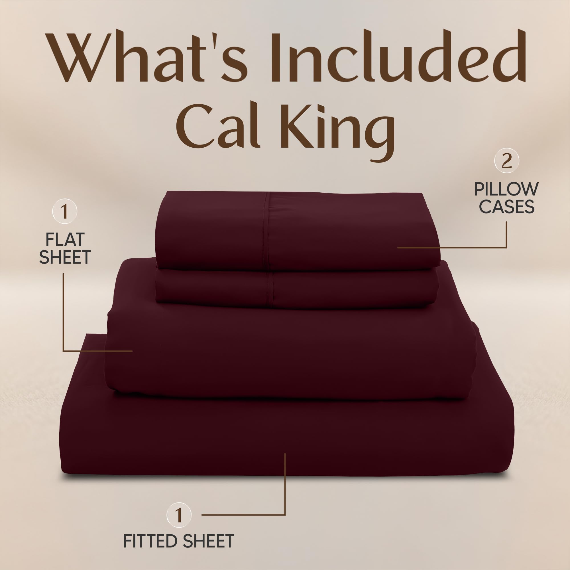 Utopia Bedding burgundy pillowcases provide smooth microfiber touch and easy night-time comfort.