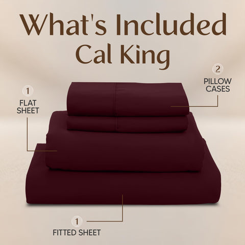Utopia Bedding burgundy pillowcases provide smooth microfiber touch and easy night-time comfort.