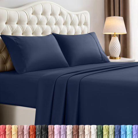 Utopia Bedding cal king sheet set; complete 4-piece kit for a crisp, secure fit on cal king mattresses.