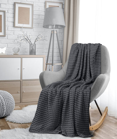 Utopia Bedding charcoal waffle blanket highlighted as a thoughtful Mother's Day gift.