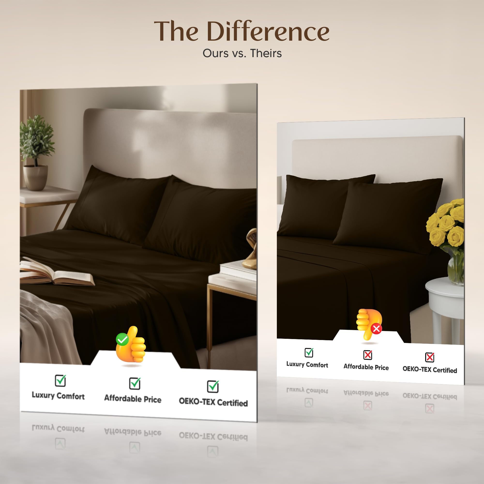 Brown color option from Utopia Bedding to match warm decor.