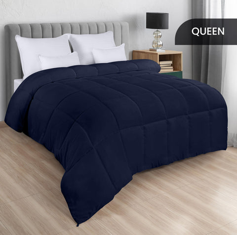 Utopia Bedding all-season duvet insert in navy for year-round use