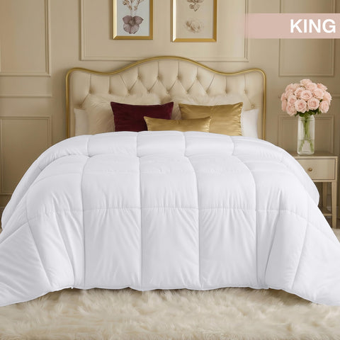 Box stitching detail on Utopia Bedding comforter for durable, neat look