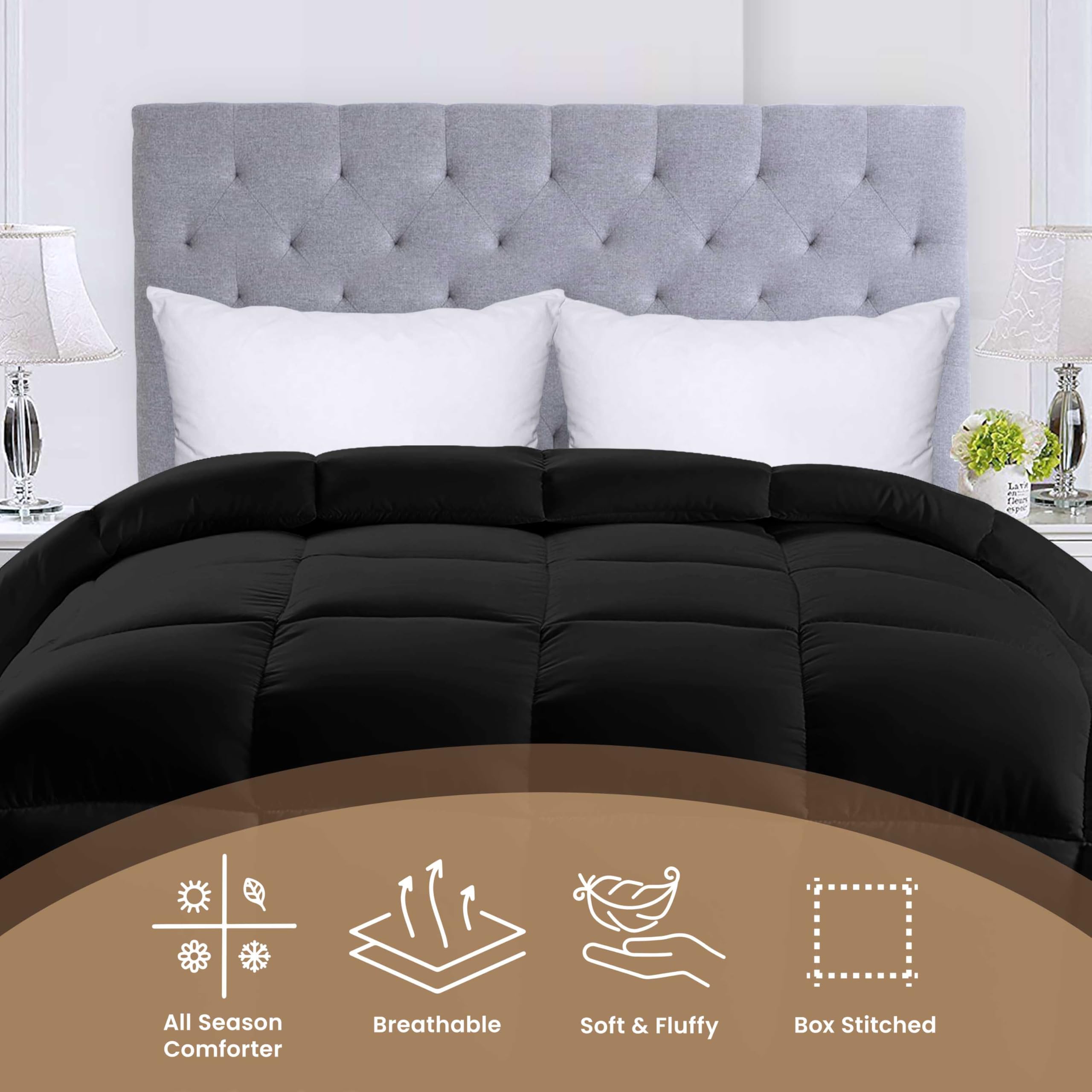 Utopia Bedding comforter corner tabs secure the insert inside the duvet cover.