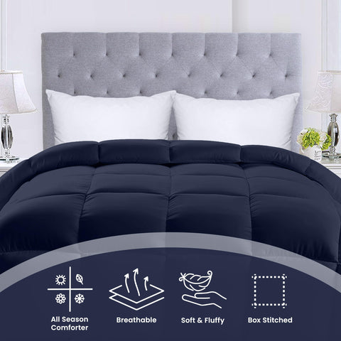 Utopia Bedding comforter shows convenient corner tabs to secure a duvet cover