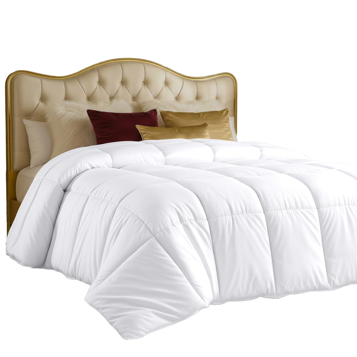 Utopia Bedding Comforter full size with corner tabs keeps duvet in place.