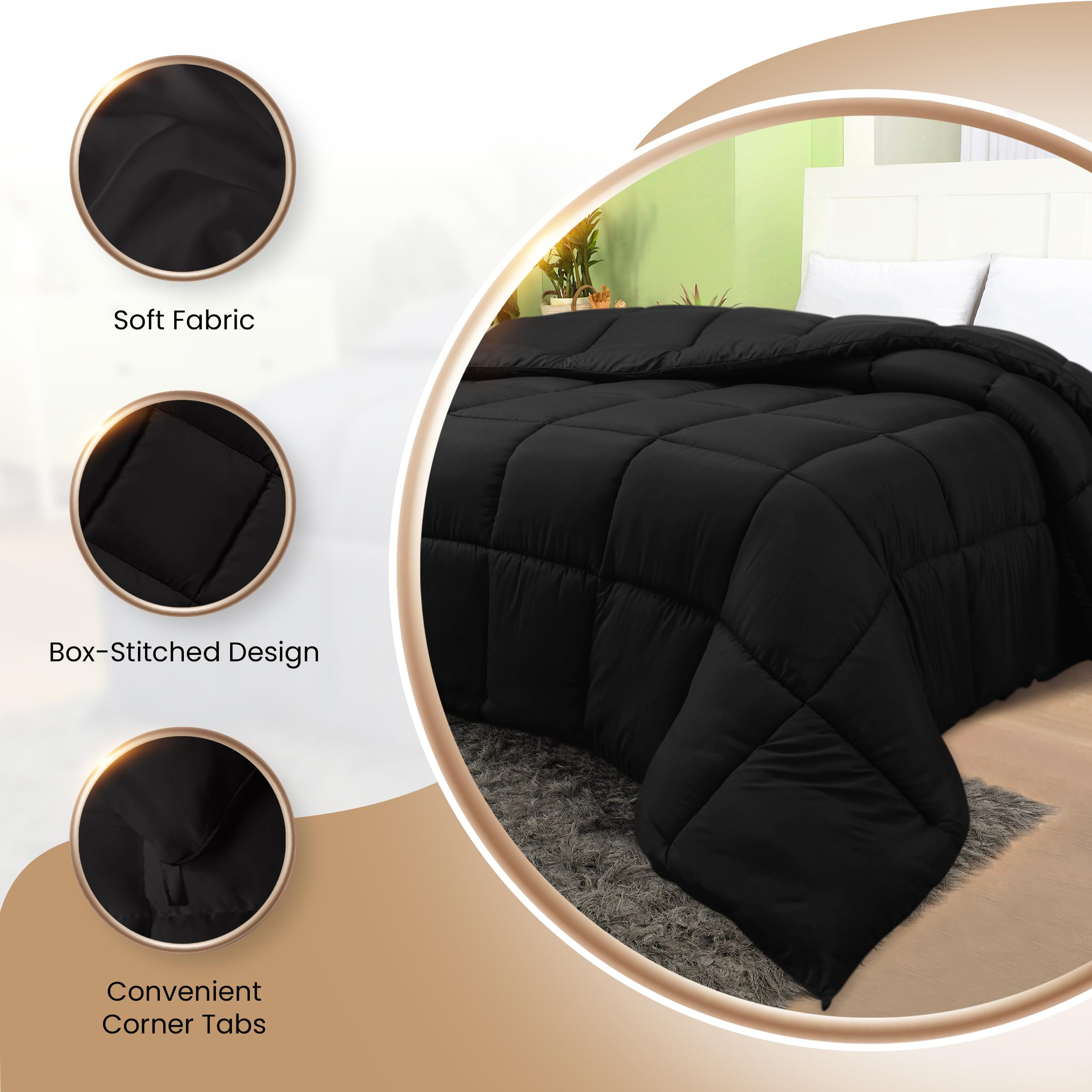 Utopia Bedding machine-washable comforter easy to clean and maintain.