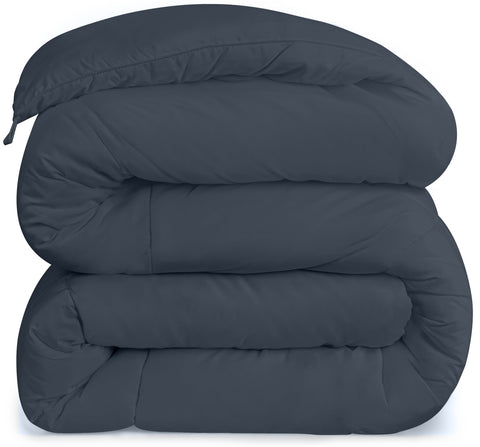 Utopia Bedding queen-size comforter fits 88 by 88 inches on standard beds.