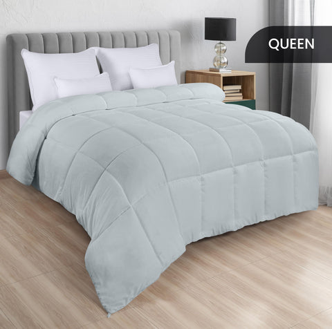 Utopia Bedding queen box-stitching creates crisp lines and keeps fill evenly distributed.