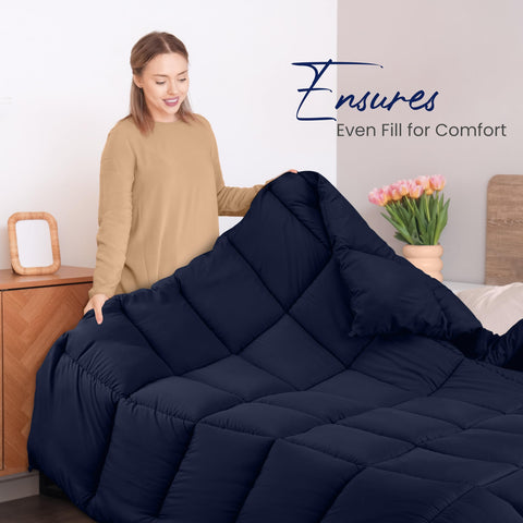 Utopia Bedding soft siliconized fiber fill, delivering plush comfort throughout the night.