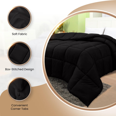 Utopia Bedding comforters king size label confirms proper fit.