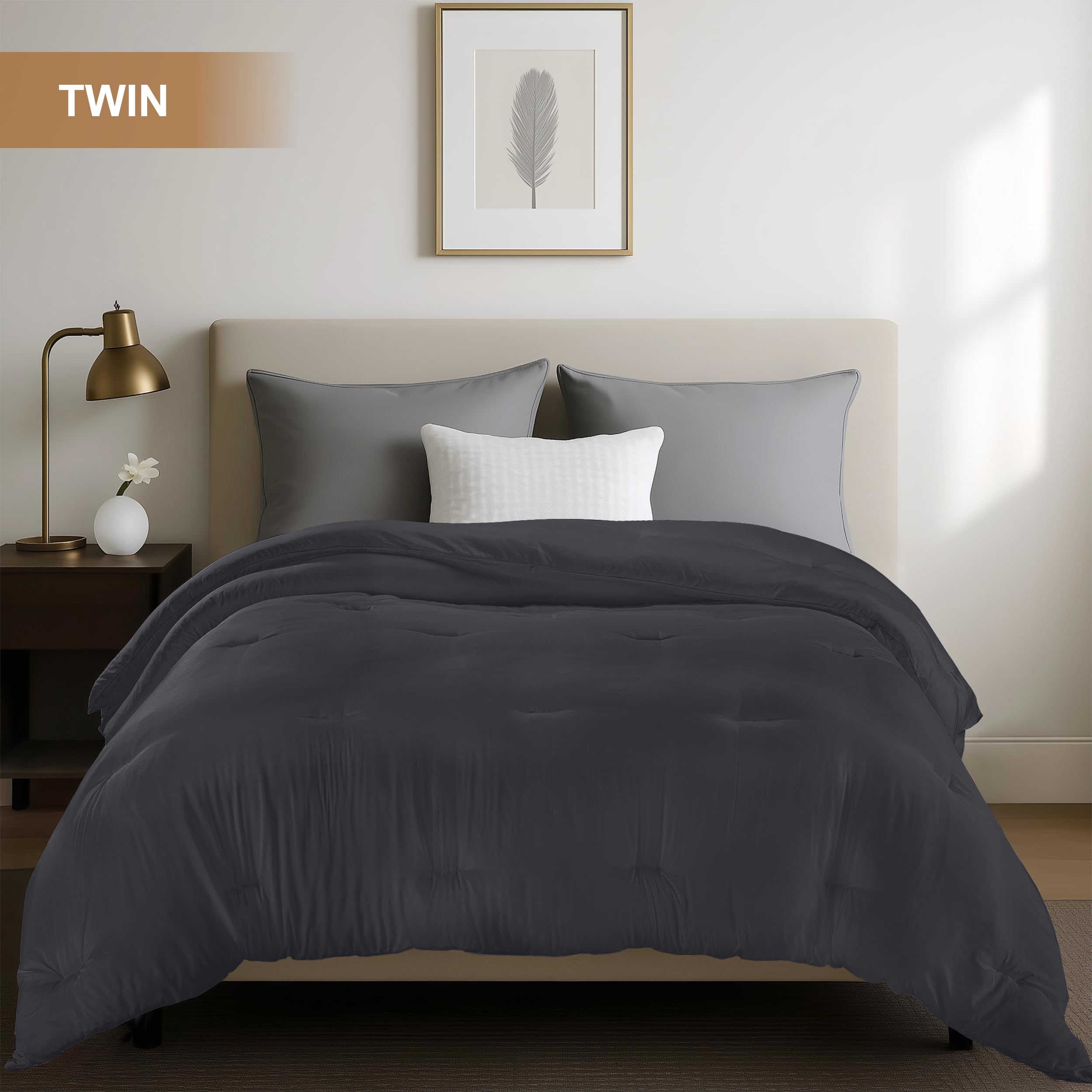 Utopia Bedding corner tabs secure the comforter inside a duvet cover for a steady fit.