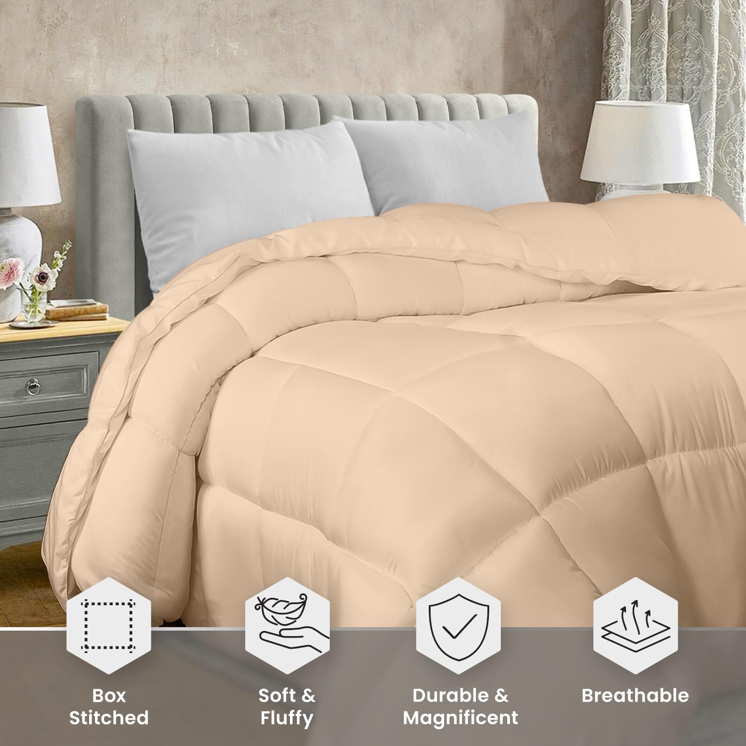 Utopia Bedding Corner Tabs secure the duvet cover and prevent shifting during sleep.