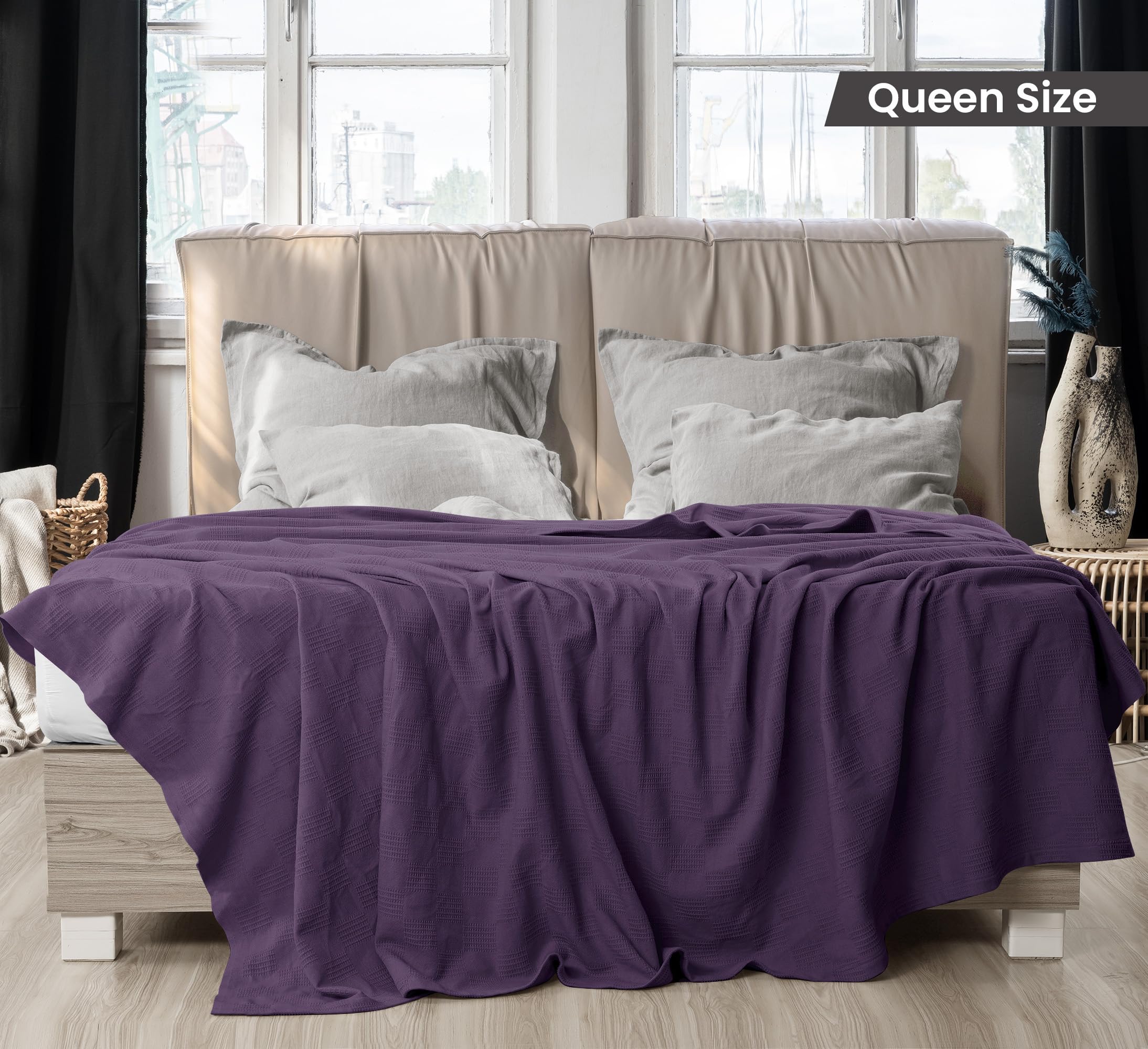 Utopia Bedding close-up of cotton fabric highlights softness and breathability
