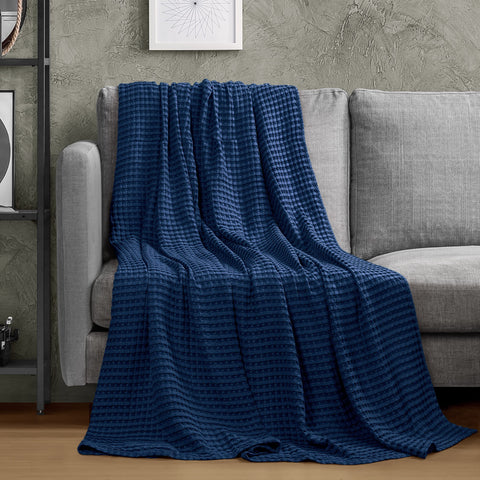 Utopia Bedding couch draped blanket for cozy lounging.