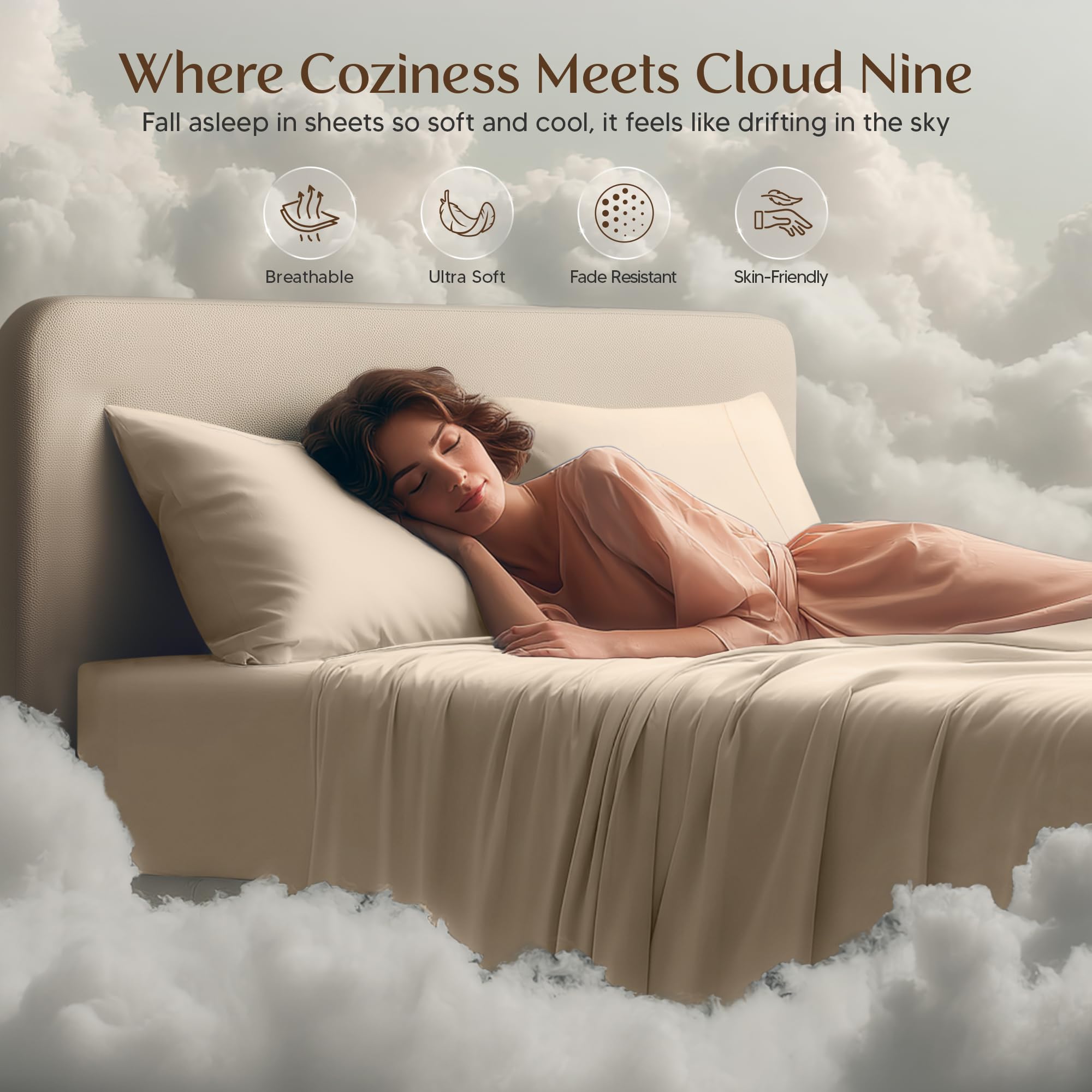 Utopia Bedding cozy bedroom scene highlights a neatly made queen bed