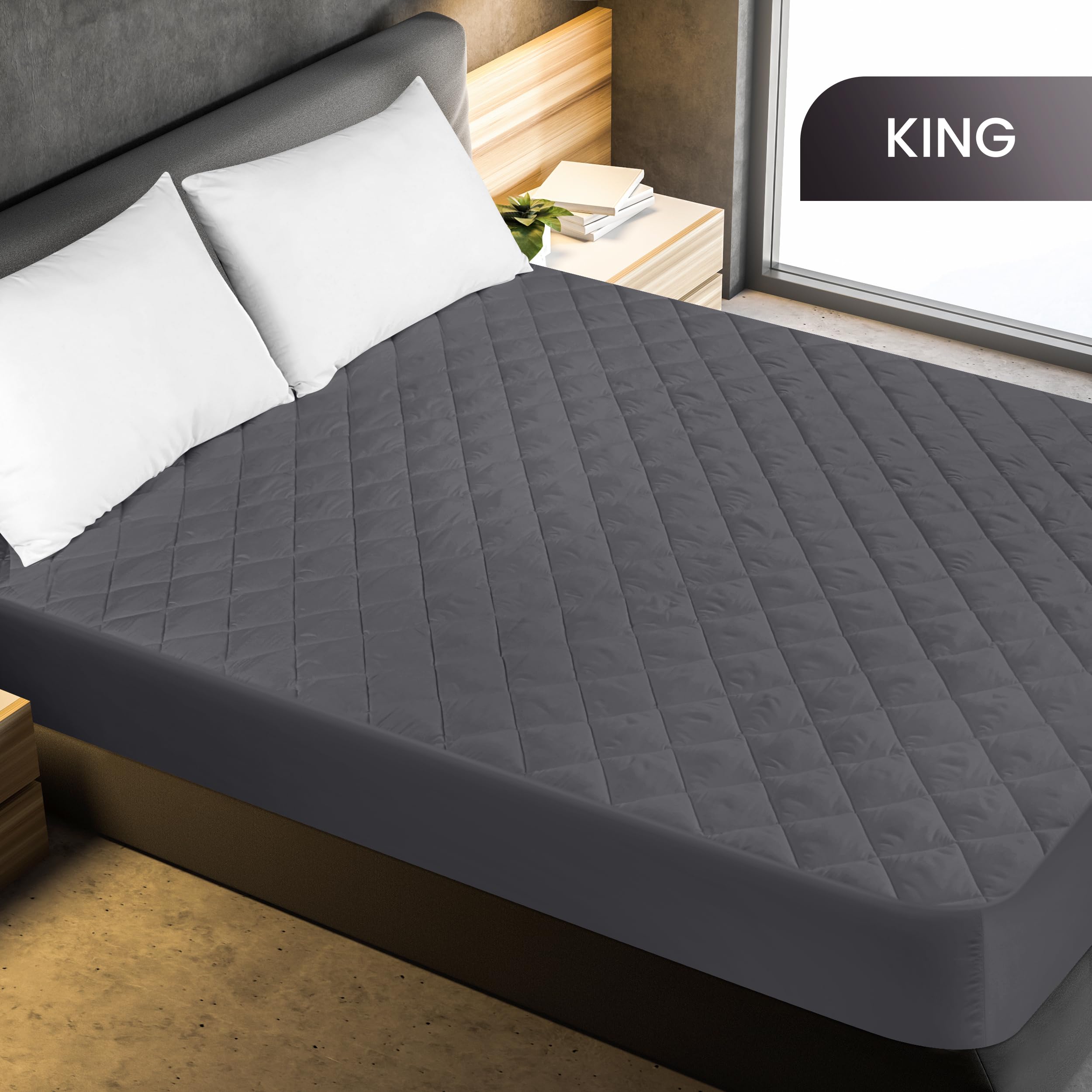 Utopia Bedding deep-pocket design shows up to 16-inch fit for tall mattresses.
