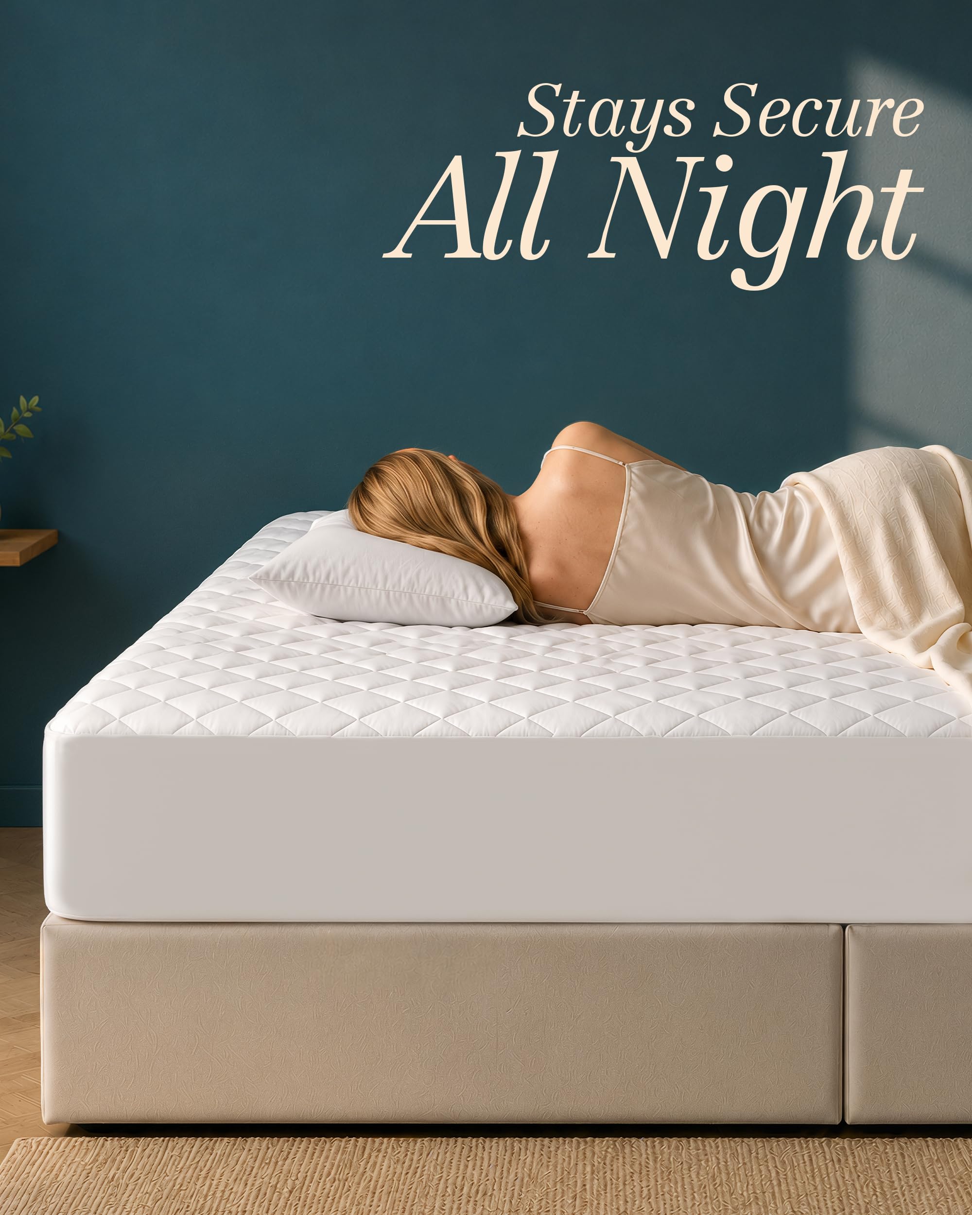 Utopia Bedding deep-pocket design fits up to 16 inches.