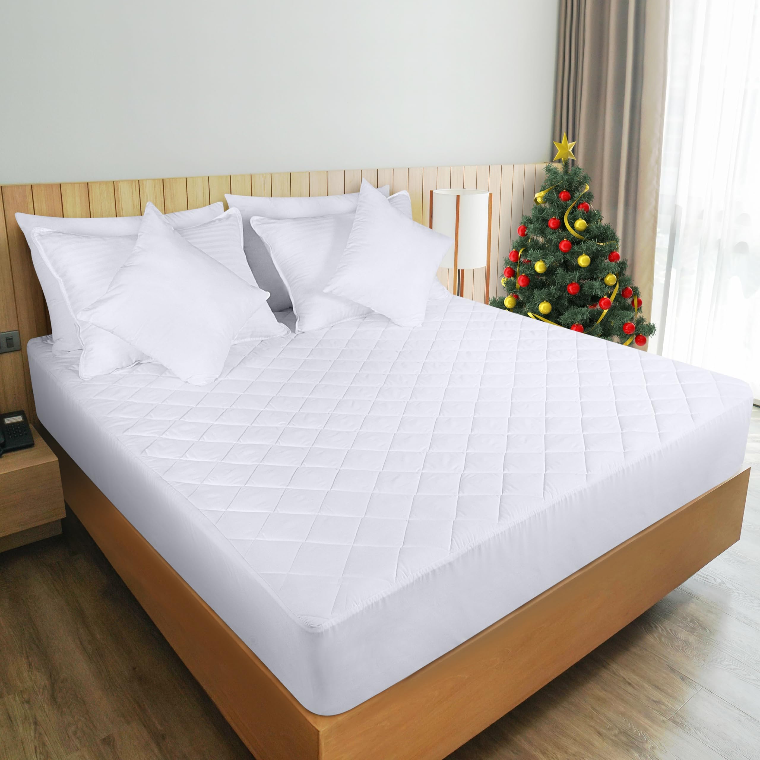 Utopia Bedding deep-pocket design fits mattresses up to 16 inches