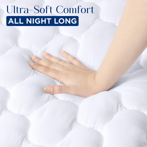Utopia Bedding deep-pocket secure fit ensures protector stays in place